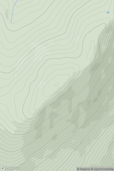 Thumbnail image for Meall Cruaidh [Loch Treig to Loch Ericht] showing contour plot for surrounding peak